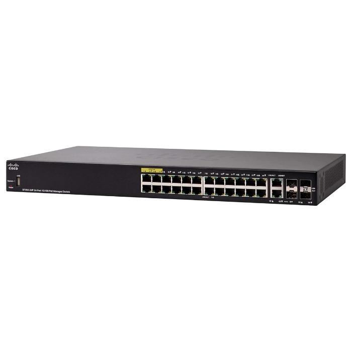 Cisco SF350-24P | Small Business SF350-24P POE+ 24 x Ports 10/100Base-T + 2 x SFP Ports Layer 3 Fast Ethernet Switch Refurbished - Cisco Systems Inc. refurbished available on Gotodirect
