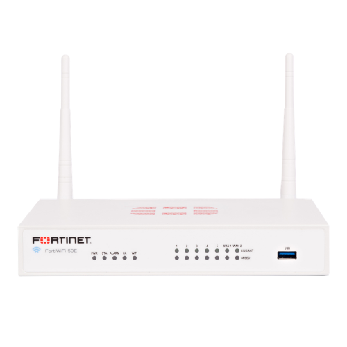 Fortinet FWF-50E-BDL-974-12 | FortiWiFi 50E 7 x Ports GE RJ-45 + 2 x Ports WAN + 5 x Ports GE RJ-45 Switch Wireless 802.11a/b/g/n Managed Network Security/Firewall Appliance with H+ 1Y 24X7 FC Refurbished - Fortinet refurbished available on Gotodirect