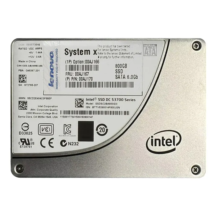 Lenovo 00AJ166 | 800GB Multi-Level Cell SATA 6Gb/s Hot Swappable 2.5-Inch Solid State Drive Refurbished - Lenovo refurbished available on Gotodirect