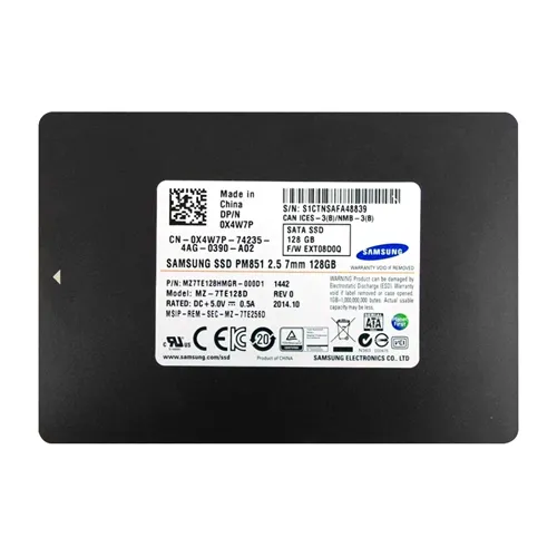 Samsung MZ7TE128HMGR-000D1 | PM851 Series 128GB Multi-Level Cell SATA 6Gb/s 7mm 2.5-Inch Solid State Drive Refurbished - Samsung refurbished available on Gotodirect