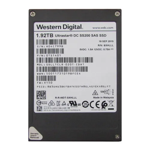 HGST SDLL1CLR-020T-CDA1 | Ultrastar DC SS200 Series 1.92TB Multi-Level Cell SAS 12Gb/s Read Intensive (TCG) 2.5-Inch Solid State Drive Refurbished - HGST (a subsidiary of Western Digital) refurbished available on Gotodirect