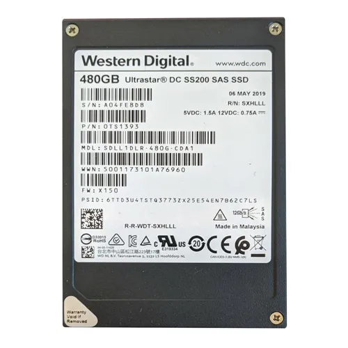HGST SDLL1DLR-480G-CDA1 | Ultrastar DC SS200 Series 480GB Multi-Level Cell SAS 12Gb/s (TCG) 2.5-Inch Solid State Drive Refurbished - HGST (a subsidiary of Western Digital) refurbished available on Gotodirect