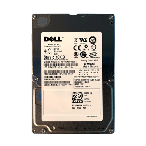 Dell X829K | 146GB 10000RPM SAS 3Gb/s Hot-Pluggable Single Port 2.5-Inch Hard Drive for PowerEdge Server & PowerVault Storage Array Refurbished - Dell refurbished available on Gotodirect