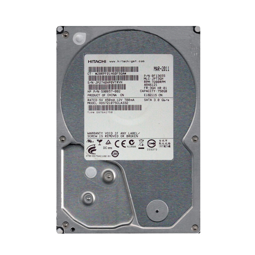 HP 590657-002 | 750GB 7200RPM SATA 3Gb/s NCQ 32MB Cache 3.5-inch Midline Hard Drive Refurbished - Hewlett-Packard (ou HP en abrégé) refurbished available on Gotodirect