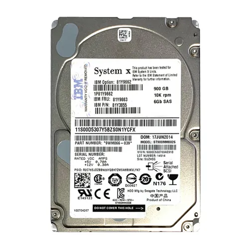 IBM 81Y3855 | 900GB 10000RPM SAS 6Gb/s Hot Swappable 2.5-Inch Hard Drive for System X3250 M4 Refurbished -  refurbished available on Gotodirect