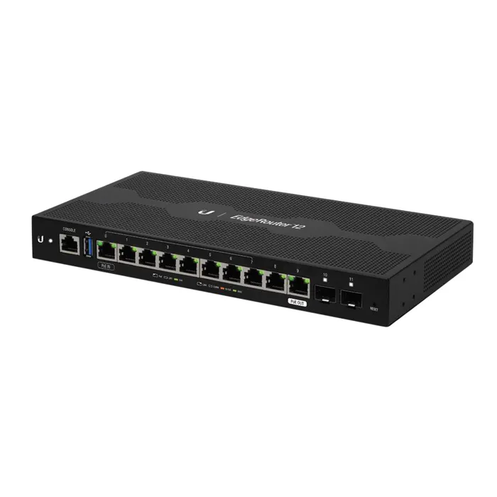 Ubiquiti ER-12P | EdgeRouter 10 x Ports 1000Base-T + 2 x Ports SFP Advanced Network Router Refurbished - Ubiquiti refurbished available on Gotodirect