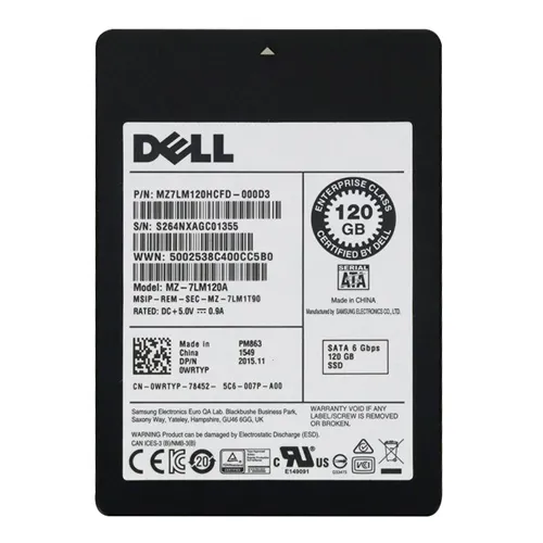 Dell WRTYP | 120GB Triple-Level Cell SATA 6Gb/s Hot-Pluggable Read Intensive 2.5-Inch Solid State Drive for PowerEdge Servers Refurbished - Dell refurbished available on Gotodirect