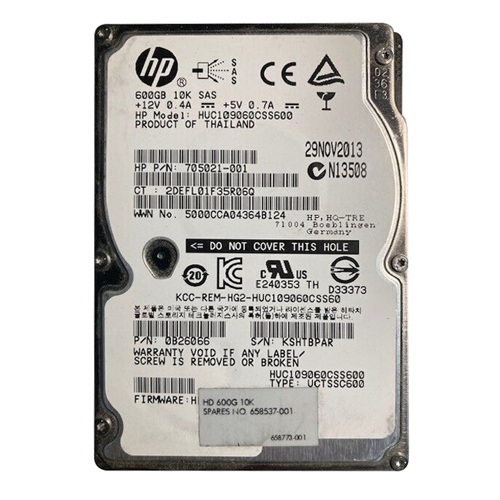 Buy HP 705021-001 | 600GB 10000RPM SAS 6Gb/s NHP 16MB Cache SFF 2.5-inch Hard Drive Refurbished - $126.63 HP 705021-001 | 600GB 10000RPM SAS 6Gb/s NHP 16MB Cache SFF 2.5-inch Hard Drive Refurbished - Hewlett-Packard (ou HP en abrégé) refurbished available on Gotodirect