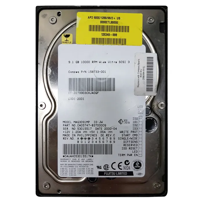 HP 336384-001 | 9.1GB 10000RPM Ultra-160 SCSI 68-Pin 3.5-Inch Hard Drive Refurbished - Hewlett-Packard (ou HP en abrégé) refurbished available on Gotodirect