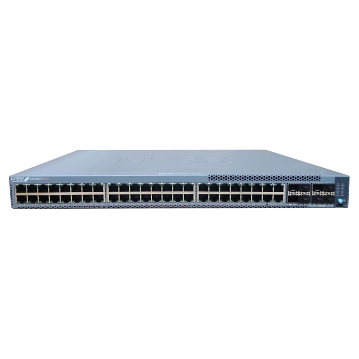 Juniper EX4100-F-48P | EX4100 Series 48 x Ports PoE+ 1000Base-T + 4 x Ports 10GbE Uplinks + 4 x Ports 10GbE Stacking/Uplink Ports Layer 3 Managed 1U Rack-mountable Gigabit Ethernet Network Switch Refurbished -  refurbished available on Gotodirect