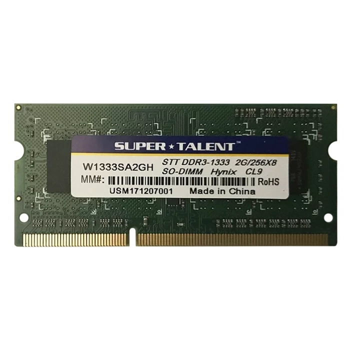 Super Talent W1333SA2GH | 2GB DDR3-1333MHz PC3-10600 Non-ECC Unbuffered SODIMM CL9 1Rx8 1.5V 204-Pin Memory Refurbished -  refurbished available on Gotodirect