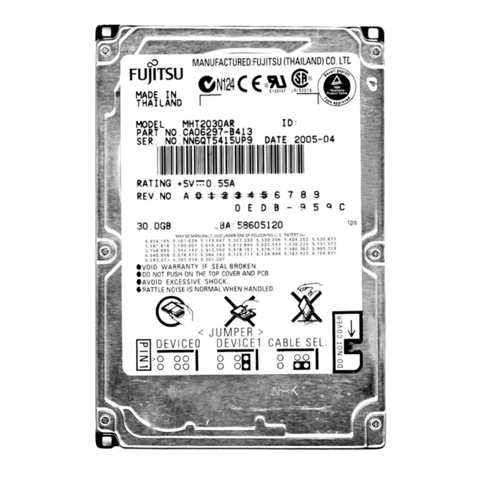Fujitsu CA06297-B413 | 30GB 4200RPM IDE Ultra ATA/100 (ATA-6) 2MB Cache 2.5-Inch Hard Drive Refurbished - Fujitsu refurbished available on Gotodirect