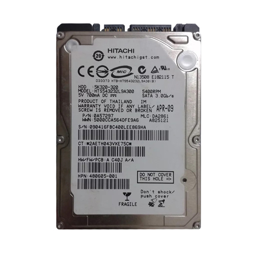 HP 480605-001 | 320GB 5400RPM SATA 3Gb/s 8MB Cache 2.5-inch Hard Drive Refurbished - Hewlett-Packard (ou HP en abrégé) refurbished available on Gotodirect
