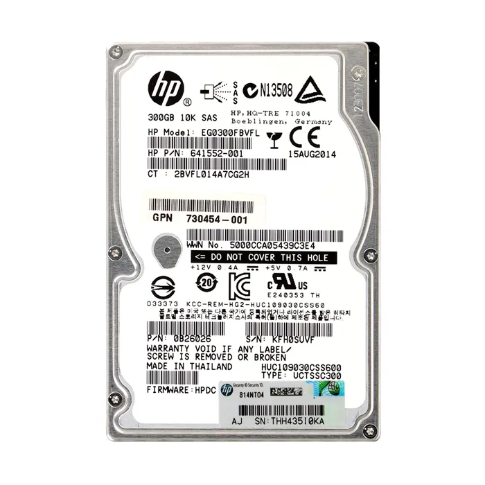 HP EG0300FBVFL | 300GB 10000RPM SAS 6Gb/s SFF Hot-Pluggable Dual Port 2.5-inch Hard Drive for Gen8 to Gen9 ProLiant Server Refurbished - Hewlett-Packard (ou HP en abrégé) refurbished available on Gotodirect
