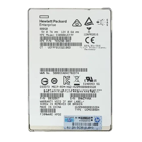 HP EO0800JEFPF | 800GB SAS 12Gb/s Hot Pluggable Write Intensive SFF 2.5-Inch Solid State Drive for ProLiant Server ML570 Gen7 Refurbished - Hewlett-Packard (ou HP en abrégé) refurbished available on Gotodirect