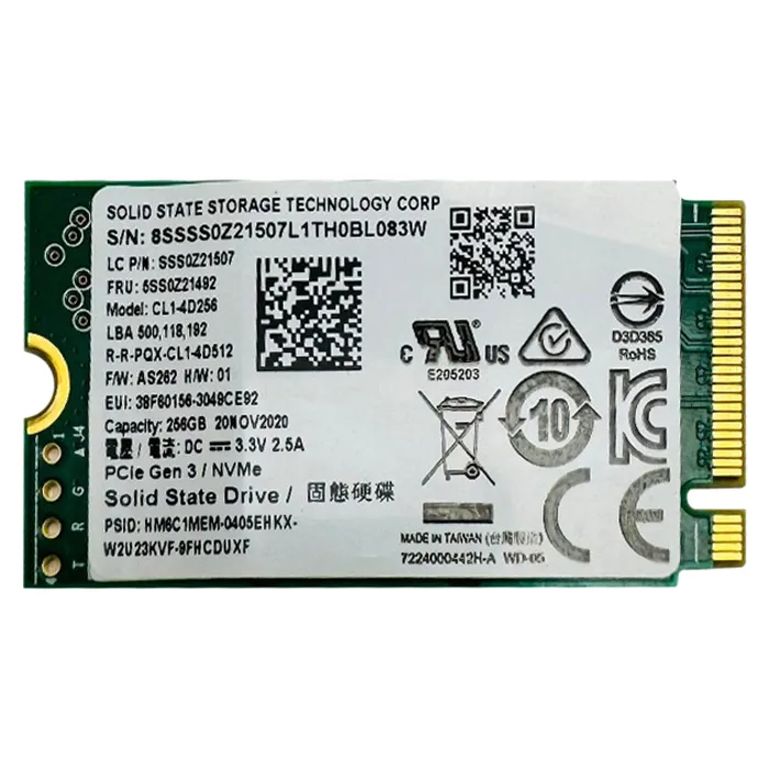 Lenovo 5SS0Z21492 | 256GB TLC PCI Express 3.0 x2 NVMe M.2 2242 Internal Solid State Drive Refurbished - Lenovo refurbished available on Gotodirect