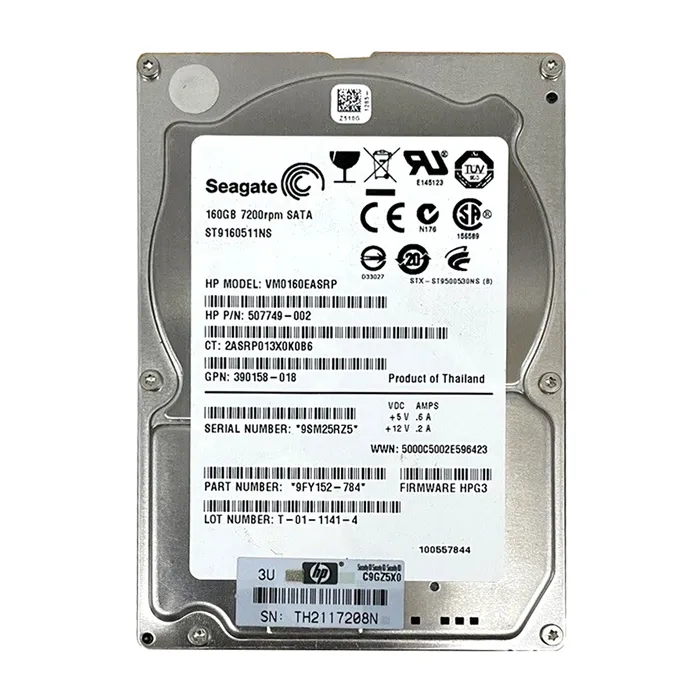 Buy HP 507749-002 | 160GB 7200RPM SATA 3Gb/s SFF 2.5-inch Midline Hard Drive for ProLiant Server Blades Refurbished - $309.00 HP 507749-002 | 160GB 7200RPM SATA 3Gb/s SFF 2.5-inch Midline Hard Drive for ProLiant Server Blades Refurbished - Hewlett-Packard (ou HP en abrégé) refurbished available on Gotodirect
