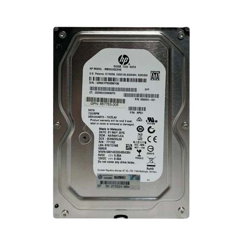 HP 658083-001 | 500GB 7200RPM SATA 6Gb/s (512n) LFF Hot-Pluggable 3.5-inch Midline Hard Drive for Gen8 to Gen9 ProLiant Server Refurbished - Hewlett-Packard (ou HP en abrégé) refurbished available on Gotodirect
