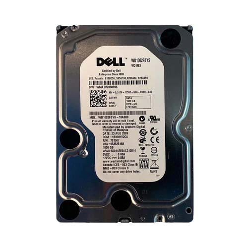 Dell 0J317F | 1TB 7200RPM SATA 3Gb/s 32MB Cache 3.5-Inch Hard Drive for PowerEdge Servers Refurbished - Dell refurbished available on Gotodirect