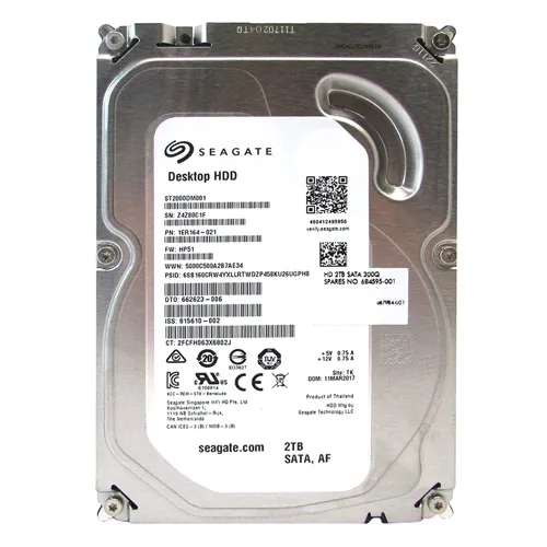 HP 684595-001 | 2TB 7200RPM SATA 6Gb/s 64MB Cache 3.5-Inch Hard Drive Refurbished - Hewlett-Packard (ou HP en abrégé) refurbished available on Gotodirect