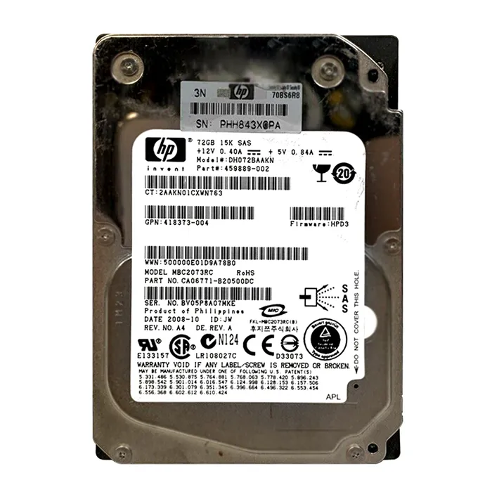 HP 418373-004 | 72.8GB 15000RPM SAS 3Gb/s Hot Swappable Dual Port 2.5-Inch Hard Drive Refurbished - Hewlett-Packard (ou HP en abrégé) refurbished available on Gotodirect