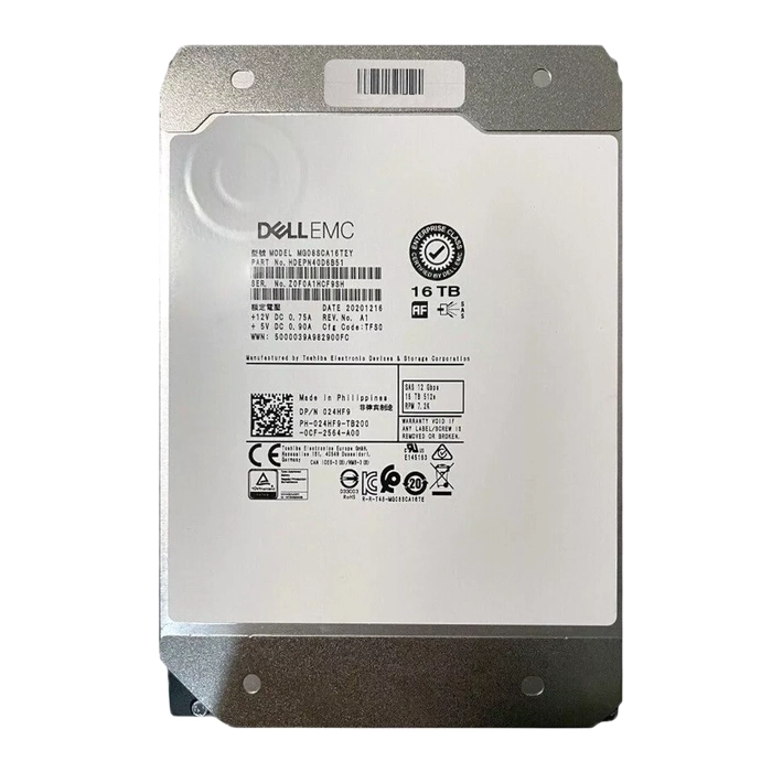 Dell 24HF9 | 16TB 7200RPM SAS 12Gb/s 3.5-Inch Nearline Hard Drive Refurbished - Dell refurbished available on Gotodirect