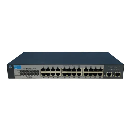 HP J9664A | OfficeConnect 1410 Series 1410-24-2G 24 x 10/100Base-TX RJ-45 and 2 x 1GbE SFP (mini-GBIC) Ports Layer 2 Unmanaged Fast Ethernet Network Switch Refurbished - Hewlett-Packard (ou HP en abrégé) refurbished available on Gotodirect