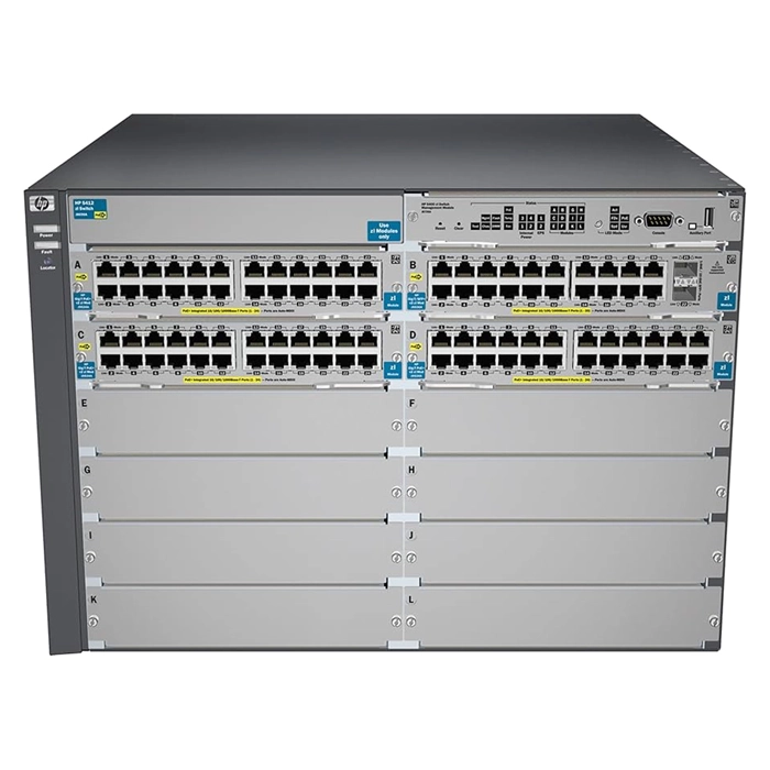 Buy HP J8700A | ProCurve 5400 zl Series 5412zl-96G 96 x RJ-45 Ports 10/100/1000Base-T + 8 x open module Slots Layer 3 Managed Rack-mountable Gigabit Ethernet Network Switch Refurbished - $611.59 HP J8700A | ProCurve 5400 zl Series 5412zl-96G 96 x RJ-45 Ports 10/100/1000Base-T + 8 x open module Slots Layer 3 Managed Rack-mountable Gigabit Ethernet Network Switch Refurbished - Hewlett-Packard (ou HP en abrégé) refurbished available on Gotodirect
