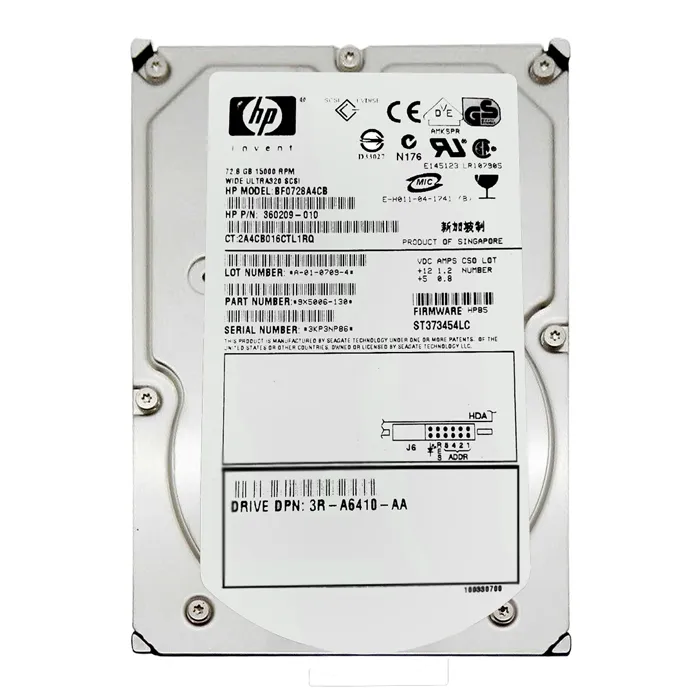HP 3R-A6410-AA | 72.8GB 15000RPM Ultra320 SCSI Hot Swappable LVD 80-Pin 3.5-Inch Hard Drive Refurbished - Hewlett-Packard (ou HP en abrégé) refurbished available on Gotodirect