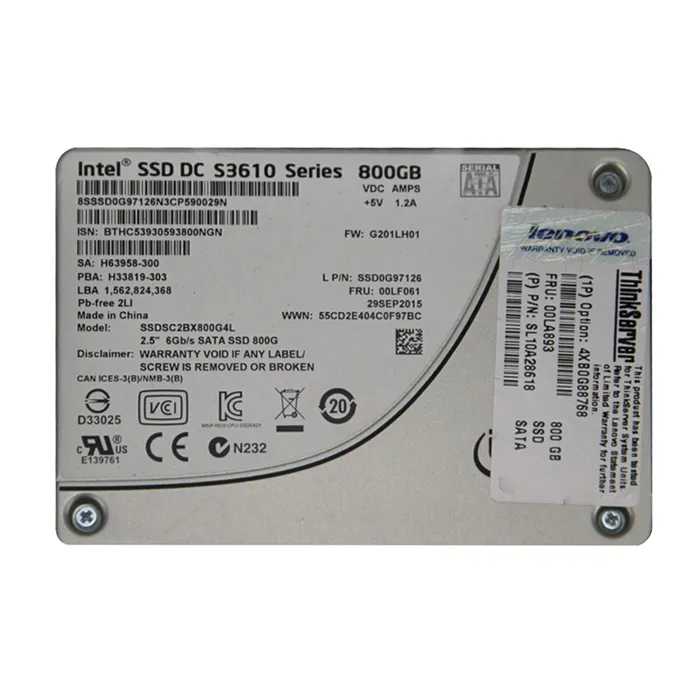 Lenovo 4XB0G88768 | 800GB MLC SATA 6GB/s Hot Swap Mainstream Enterprise 2.5-Inch Internal Solid State Drive for ThinkStation Gen 5 Refurbished - Lenovo refurbished available on Gotodirect