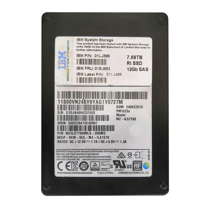 IBM 01LJ498 | 7.86TB SAS 12Gb/s 2.5-Inch Read-Intensive Solid State Drive Refurbished -  refurbished available on Gotodirect