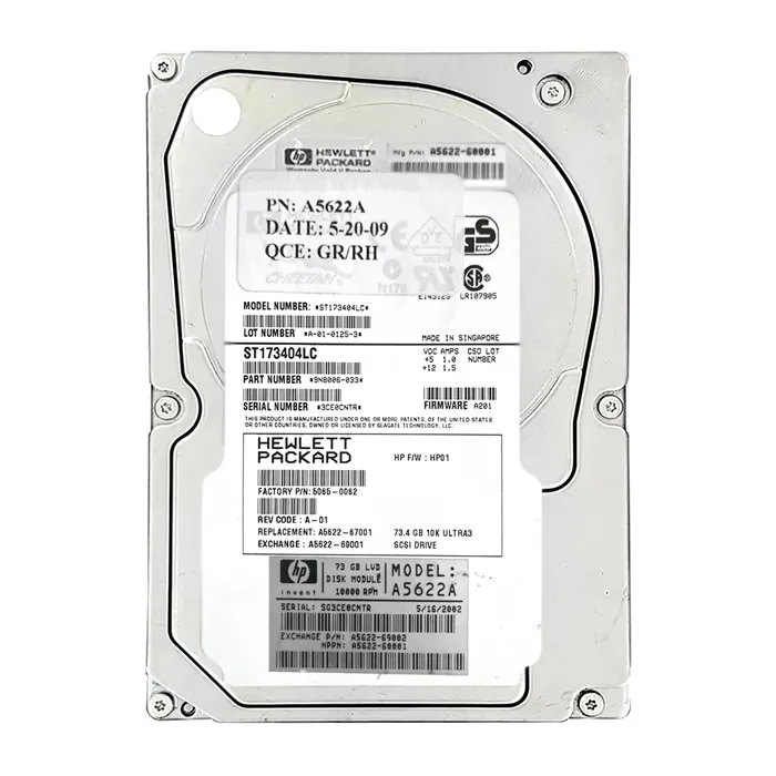 HP A5622-69002 | 72.8GB 10000RPM Ultra160 SCSI Hot Swappable LVD 80-Pin 3.5-Inch Hard Drive Refurbished - Hewlett-Packard (ou HP en abrégé) refurbished available on Gotodirect