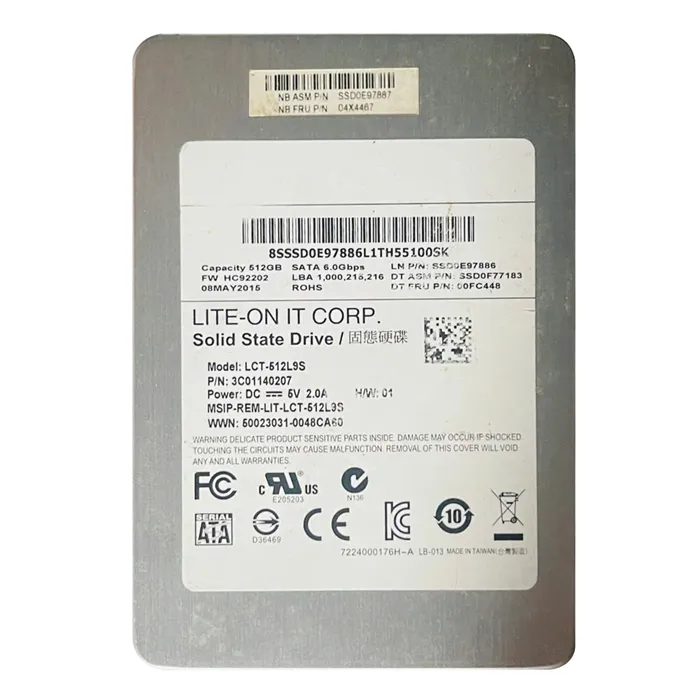Lenovo 04X4467 | 512GB Multi-Level Cell SATA 6Gb/s 2.5-Inch Solid State Drive Refurbished - Lenovo refurbished available on Gotodirect