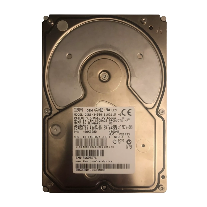 Buy IBM 00K3980 | Ultrastar 4.5GB 7200RPM Ultra SCSI 512KB Cache 3.5-Inch Hard Drive Refurbished - $385.00 IBM 00K3980 | Ultrastar 4.5GB 7200RPM Ultra SCSI 512KB Cache 3.5-Inch Hard Drive Refurbished - refurbished available on Gotodirect
