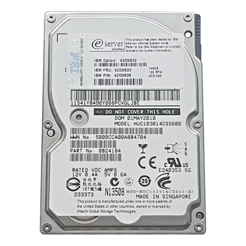 IBM 43D0632 | 146GB 10000RPM SAS 6Gb/s Hot Swappable 2.5-Inch Hard Drive Refurbished -  refurbished available on Gotodirect