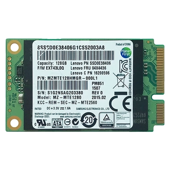 Samsung MZ-MTE1280 | PM851 Series 128GB Triple-Level Cell SATA 6Gb/s mSATA 1.8-inch Solid State Drive Refurbished - Samsung refurbished available on Gotodirect