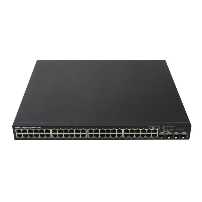 Dell 0PK463 | PowerConnect 6200 Series 6248P 48 x Ports PoE 10/100/1000Base-T + 4 x Shared SFP Ports Layer 3 Managed 1U Rack-mountable Gigabit Ethernet Network Switch Refurbished - Dell refurbished available on Gotodirect