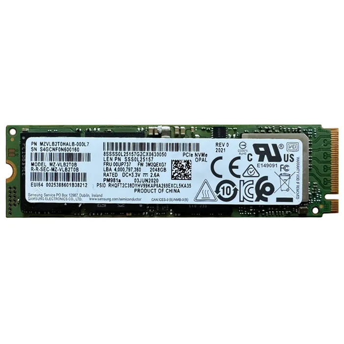 Lenovo 00UP737 | 2TB PCI Express 3.0 x4 NVMe M.2 2280 Internal Solid State Drive Refurbished - Lenovo refurbished available on Gotodirect