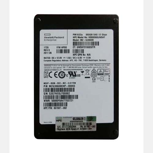 HP 875682-001 | 960GB SAS 12Gb/s Hot Swappable Read Intensive 2.5-Inch Solid State Drive for ProLiant DL160 Gen10 Refurbished - Hewlett-Packard (ou HP en abrégé) refurbished available on Gotodirect