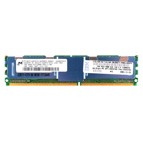 Micron MT18HTF12872FDY-667B5D3 | 1GB DDR2-667MHz PC2-5300 ECC Fully Buffered FB-DIMM CL5 2Rx8 1.8V 240-Pin Memory Module Refurbished -  refurbished available on Gotodirect