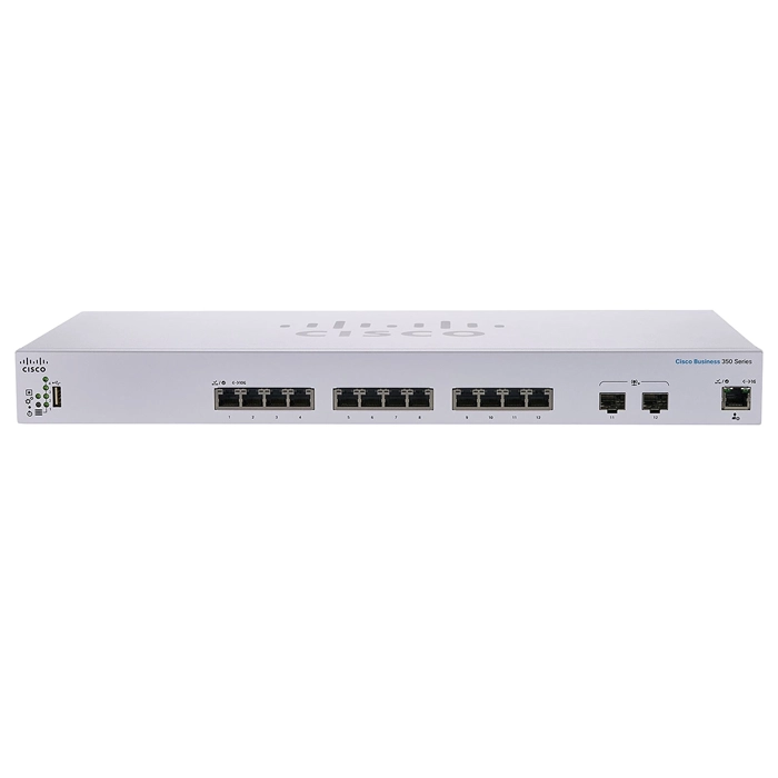 Cisco CBS350-12XT= | Business 350 Series CBS350-12XT 12 x RJ-45 Ports 10GBase-T 2 x SFP+ Ports Layer 3 Managed Rack-mountable Gigabit Ethernet Network Switch Refurbished - Cisco Systems Inc. refurbished available on Gotodirect