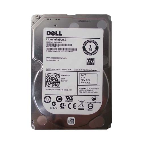 Dell 0WF12F | 1TB 7200RPM SATA 6Gb/s Hot-Pluggable 16MB Cache 2.5-Inch Hard Drive for PowerEdge Server Refurbished - Dell refurbished available on Gotodirect