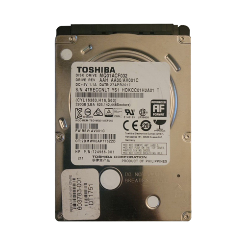 HP 603783-001 | 320GB 7200RPM SATA 3Gb/s 16MB Cache 2.5-inch Hard Drive Refurbished - Hewlett-Packard (ou HP en abrégé) refurbished available on Gotodirect