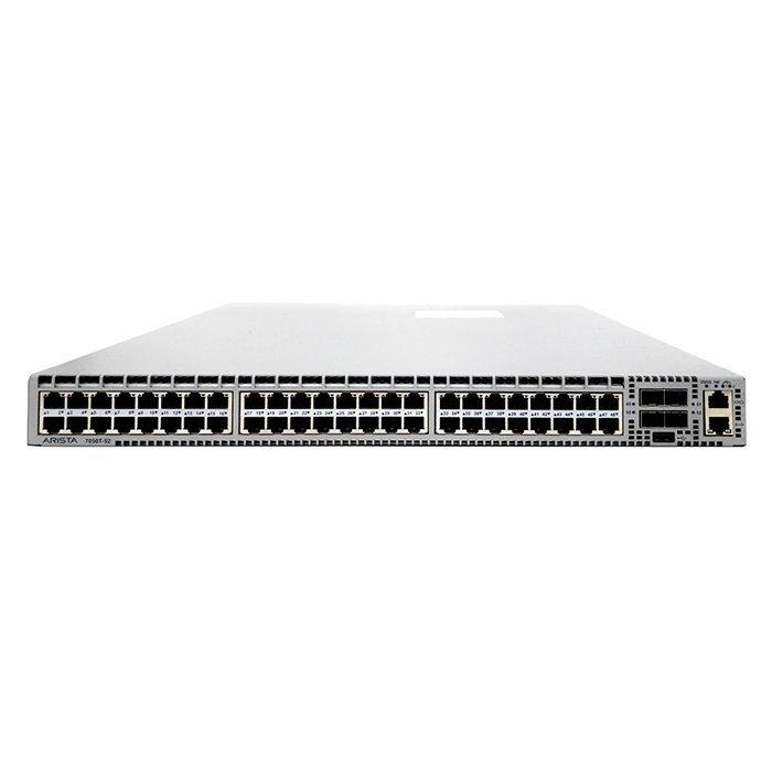 Arista DCS-7050T-52-F | 7050 48x RJ45 (1/10GBASE-T) and 4x SFP+ Switch Front-to-rear Airflow 2x AC Power Supplies Refurbished - Arista Networks (as it's a well-known brand in the refurbished available on Gotodirect
