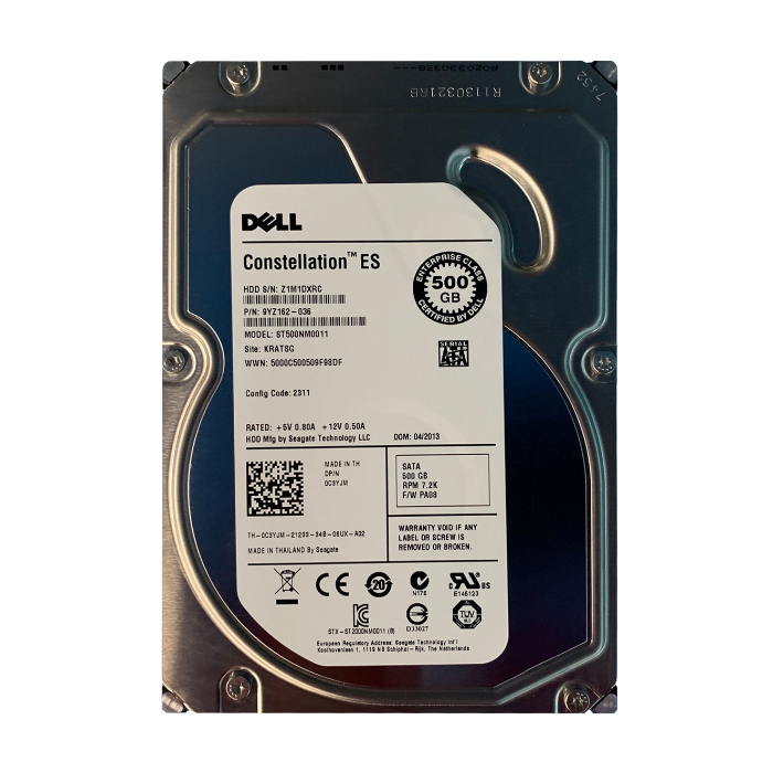 Dell C3YJM | 500GB 7200RPM SATA 6Gb/s Hot-Pluggable 3.5-Inch Hard Drive for PowerEdge Server & PowerVault Storage Array Refurbished - Dell refurbished available on Gotodirect