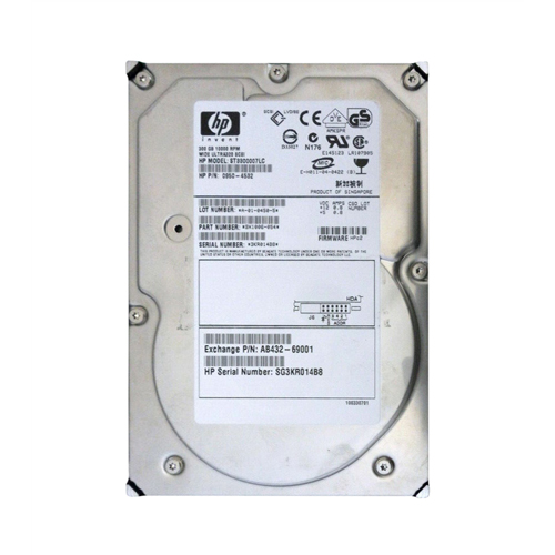 HP AB432-69001 | 300GB 10000RPM Ultra320 SCSI 8MB Cache Hot-Pluggable 80-Pin LVD 3.5-inch Hard Drive Refurbished - Hewlett-Packard (ou HP en abrégé) refurbished available on Gotodirect