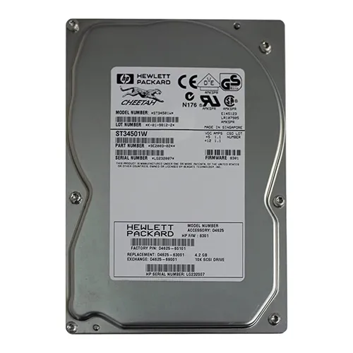 Buy HP D4625-63001 | 4GB Ultra Wide SCSI 68-Pin 3.5-Inch Hard Drive Refurbished - $413.23 HP D4625-63001 | 4GB Ultra Wide SCSI 68-Pin 3.5-Inch Hard Drive Refurbished - Hewlett-Packard (ou HP en abrégé) refurbished available on Gotodirect