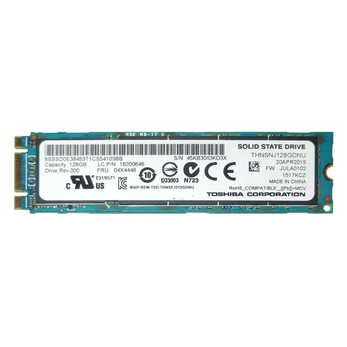 Lenovo 04X4448 | 128GB Multi-Level Cell SATA 6Gb/s M.2 2280 Solid State Drive Refurbished - Lenovo refurbished available on Gotodirect