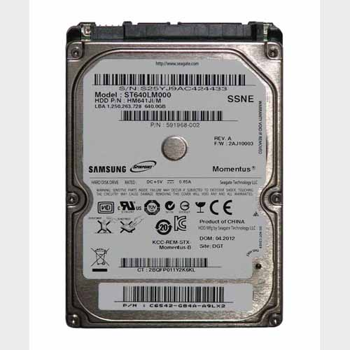 HP 591968-002 | 640GB 5400RPM SATA 3Gb/s 2.5-Inch Hard Drive Refurbished - Hewlett-Packard (ou HP en abrégé) refurbished available on Gotodirect