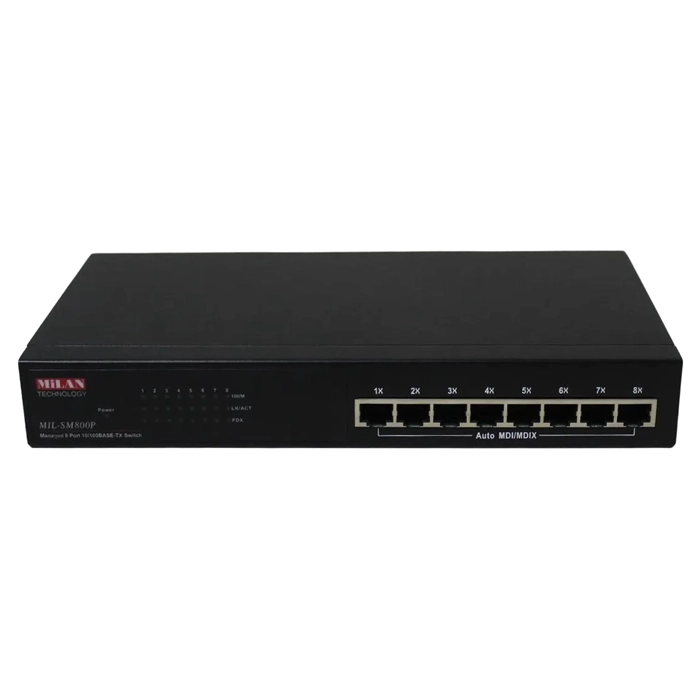Transition Networks MIL-SM800P-NA | 8-Ports x 10/100Base-TX Managed Ethernet Switch Refurbished -  refurbished available on Gotodirect